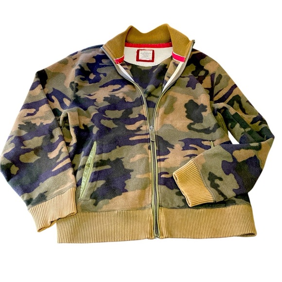 Old Navy Green and Brown camo zip up sweater - Picture 1 of 2